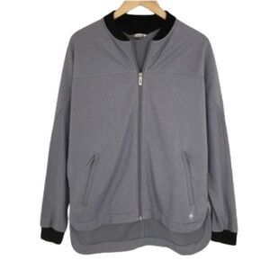 Smartwool Full Zip Jacket Sweater Lightweight Gray Wool Blend Men’s Size Medium